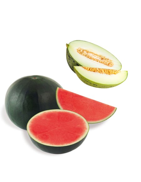 Caja Mixta de 12 kg. de melón y sandía, negra style , exclusivo de Xilxes.