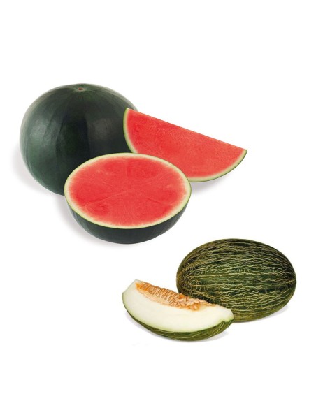Caja Mixta de 12 kg. de melón y sandía, negra style , exclusivo de Xilxes.